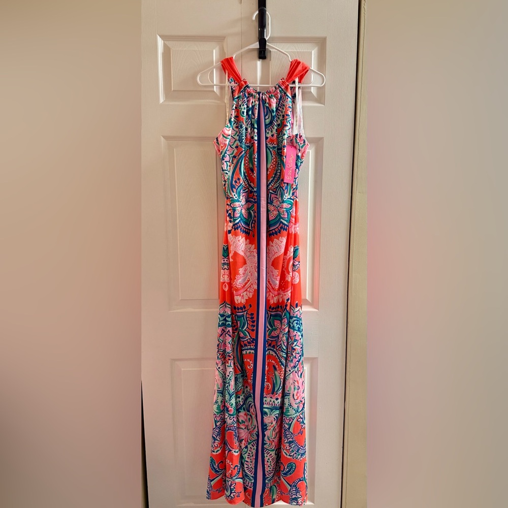 Lilly Pulitzer Hollyn Maxi Dress In Tangerine Dream